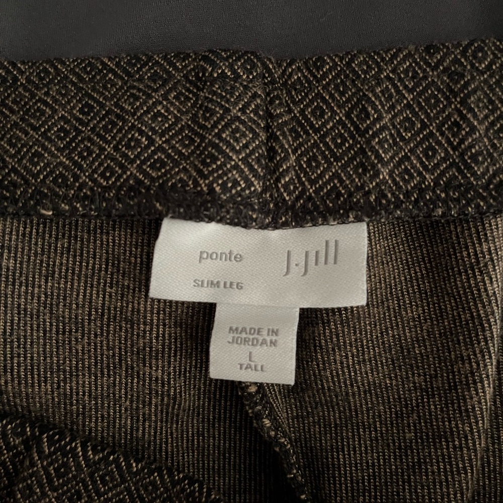 J. Jill Ponte Slim Leg Women’s Dress Pants black and tan